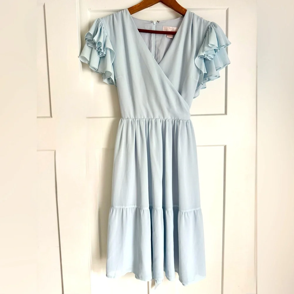 Rachel Parcell Light Blue Ruffle Dress - Picture 4 of 10